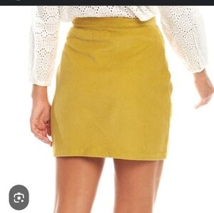 LOFT Tan A-Line Mini Skirt Work